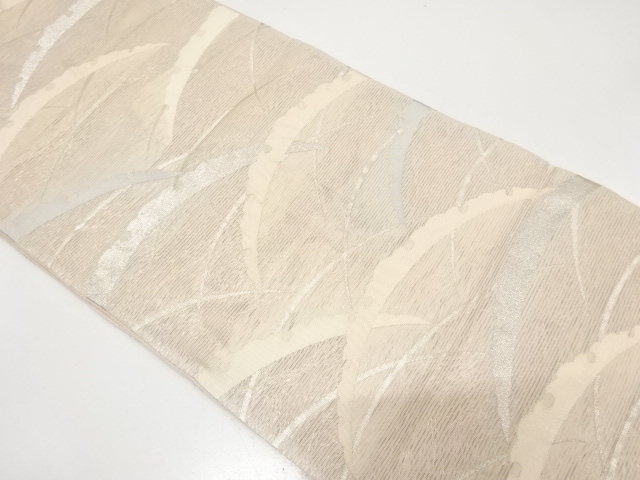 JAPANESE KIMONO / ANTIQUE FUKURO OBI FOR SUMMER / SILK / WOVEN GRASS